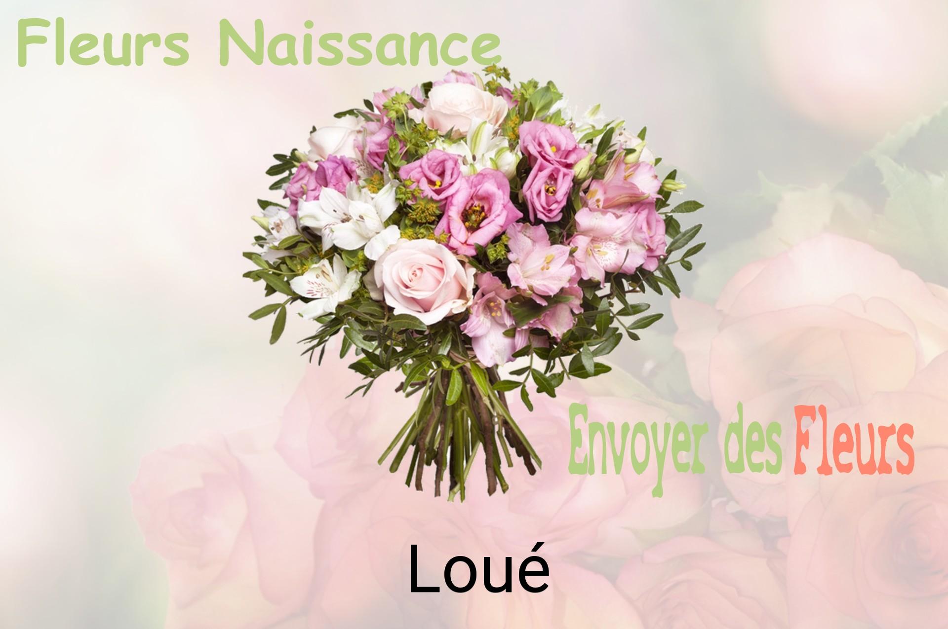 Bouquet de fleurs de naissance livré à Loué